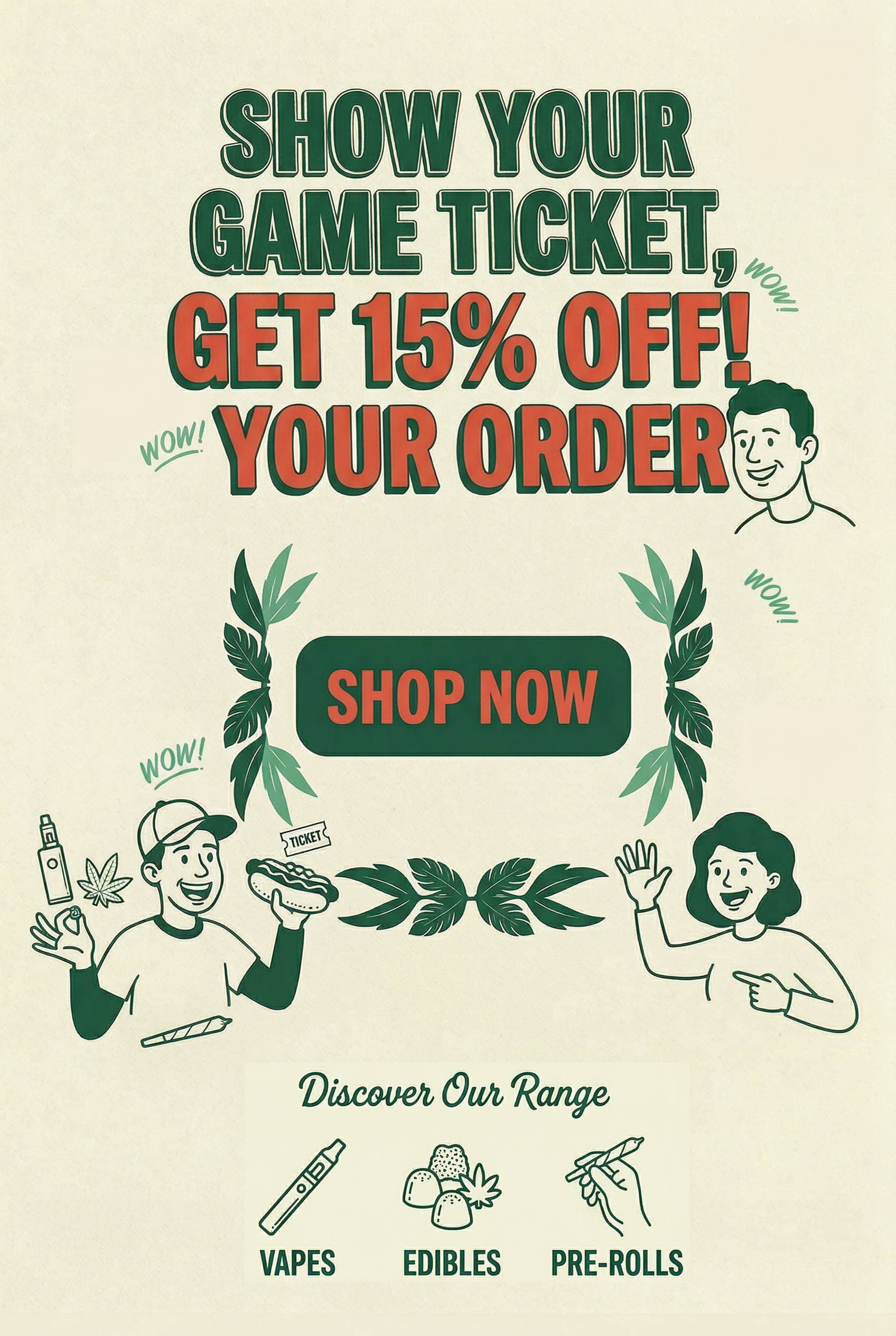 Show Your Game Ticket, Get 15% Off Your Order - Yard Goats Promo